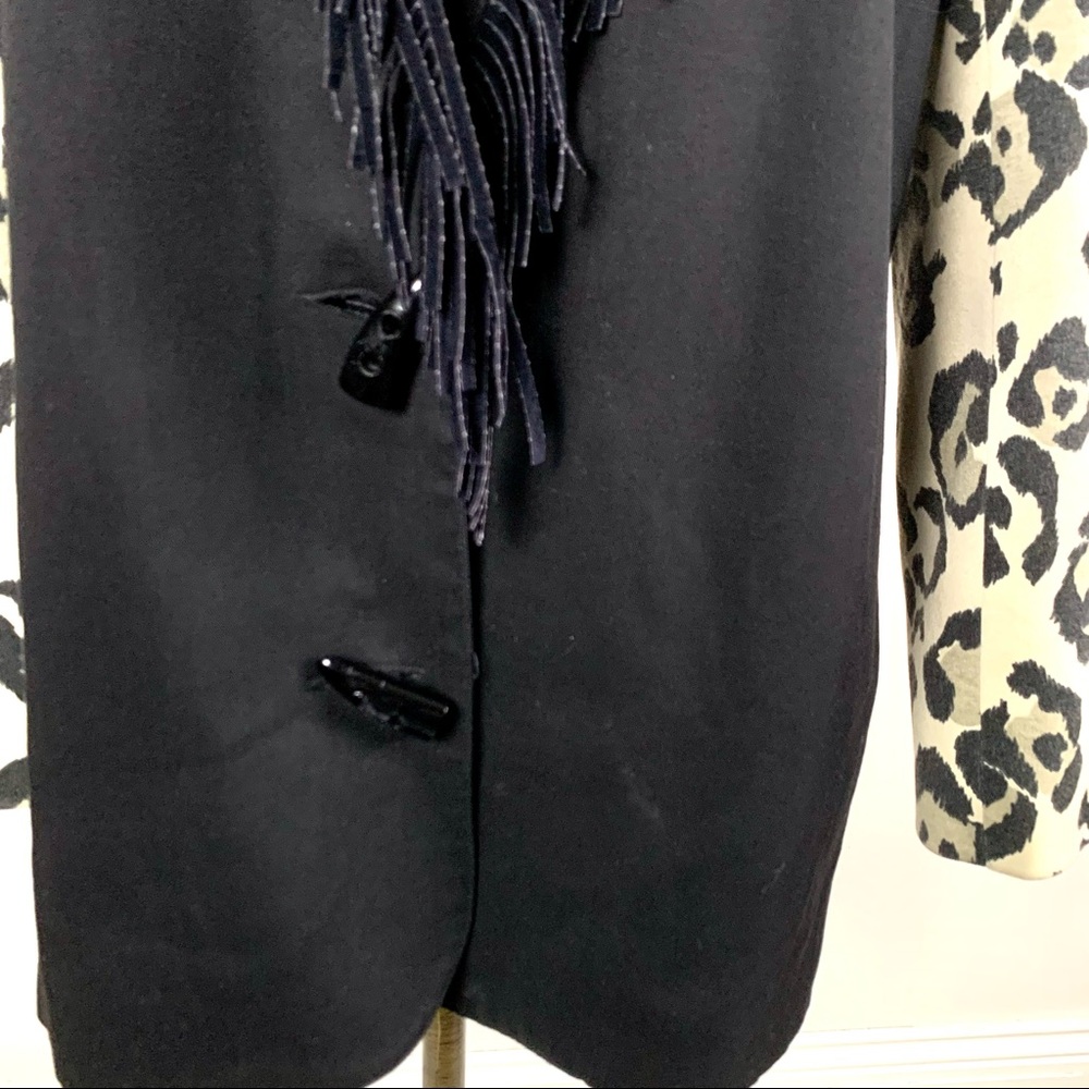 80s Cache Blazer Jacket With Fringe And Animal Pr… - image 6